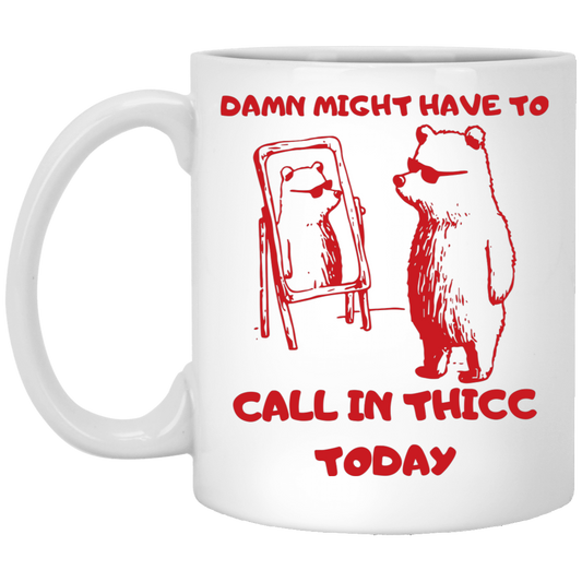 Thicc 11oz White Mug