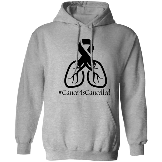 Cancer Is Cancelled Hoodie - Black logo