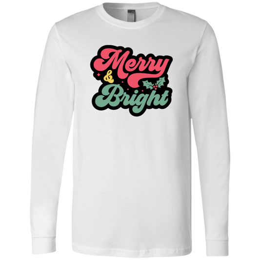 Merry and Bright Men's Jersey LS T-Shirt
