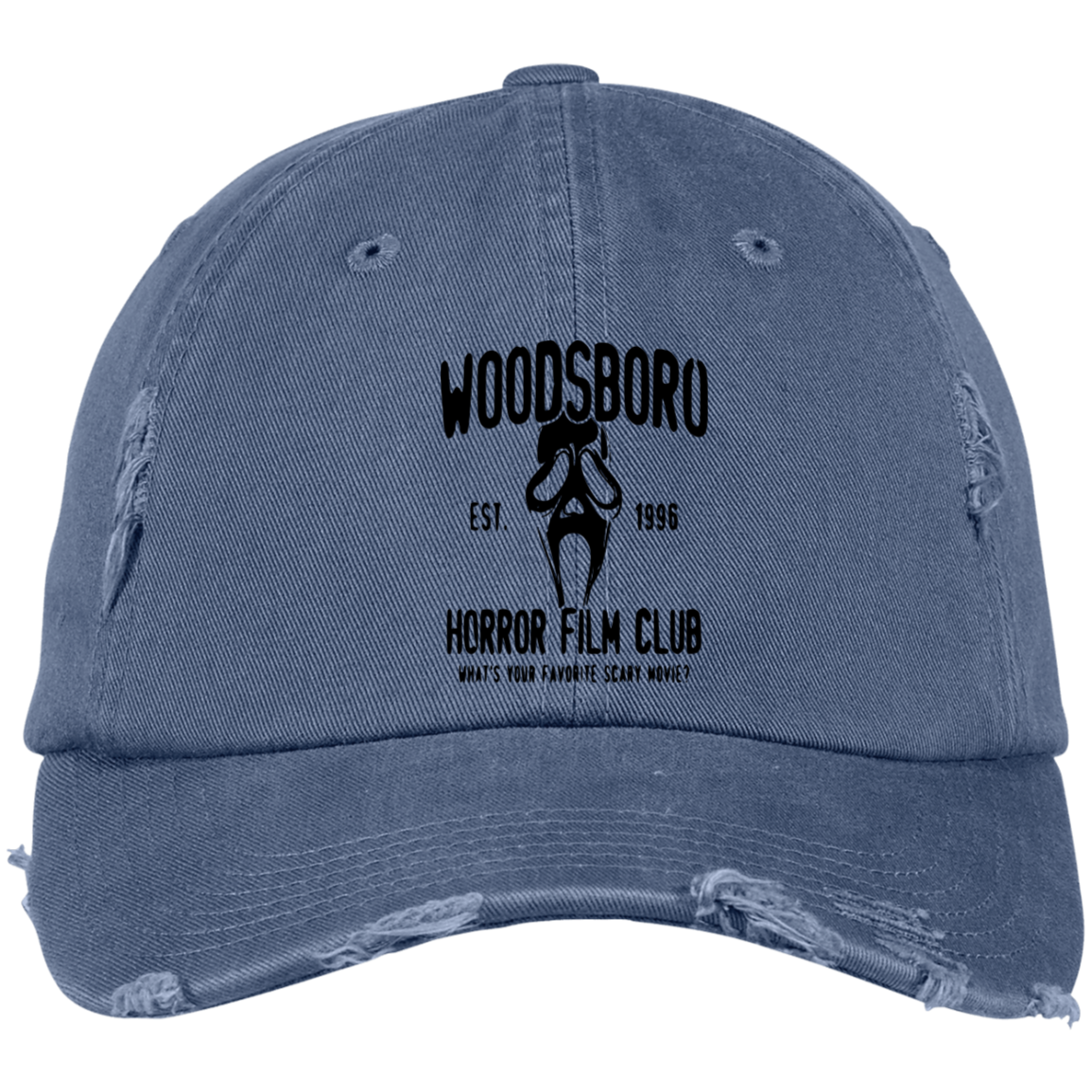 Woodsboro Embroidered Distressed Dad Cap