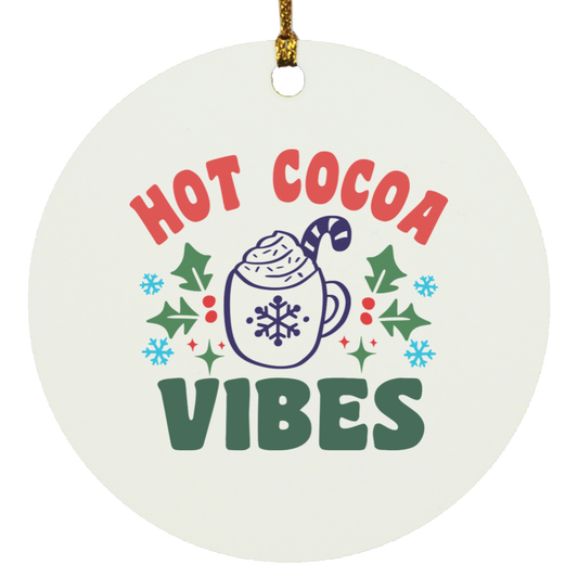 Hot Cocoa Circle Ornament