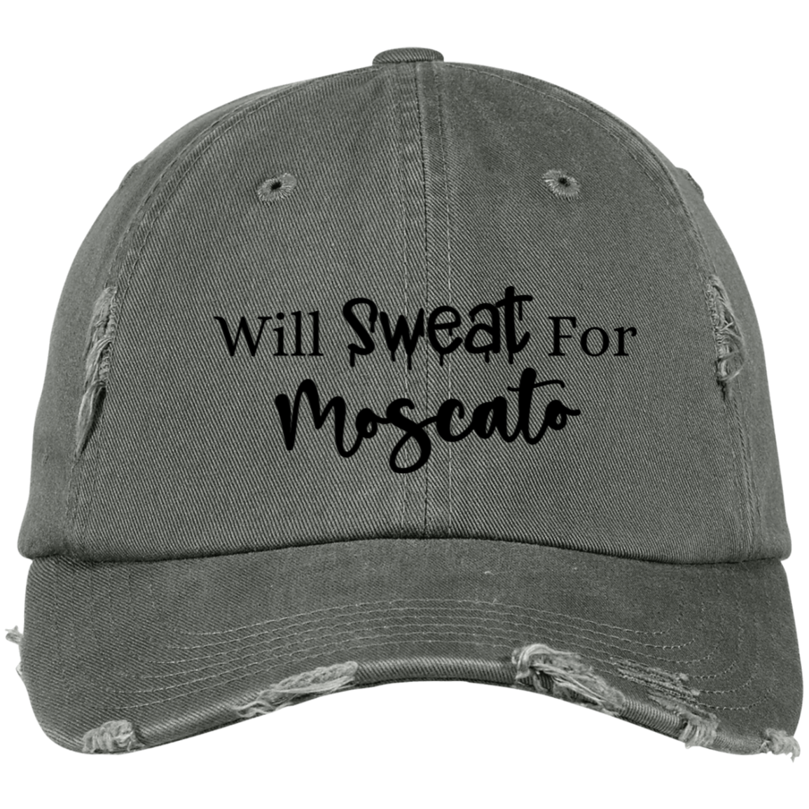 Moscato Embroidered Distressed Dad Cap