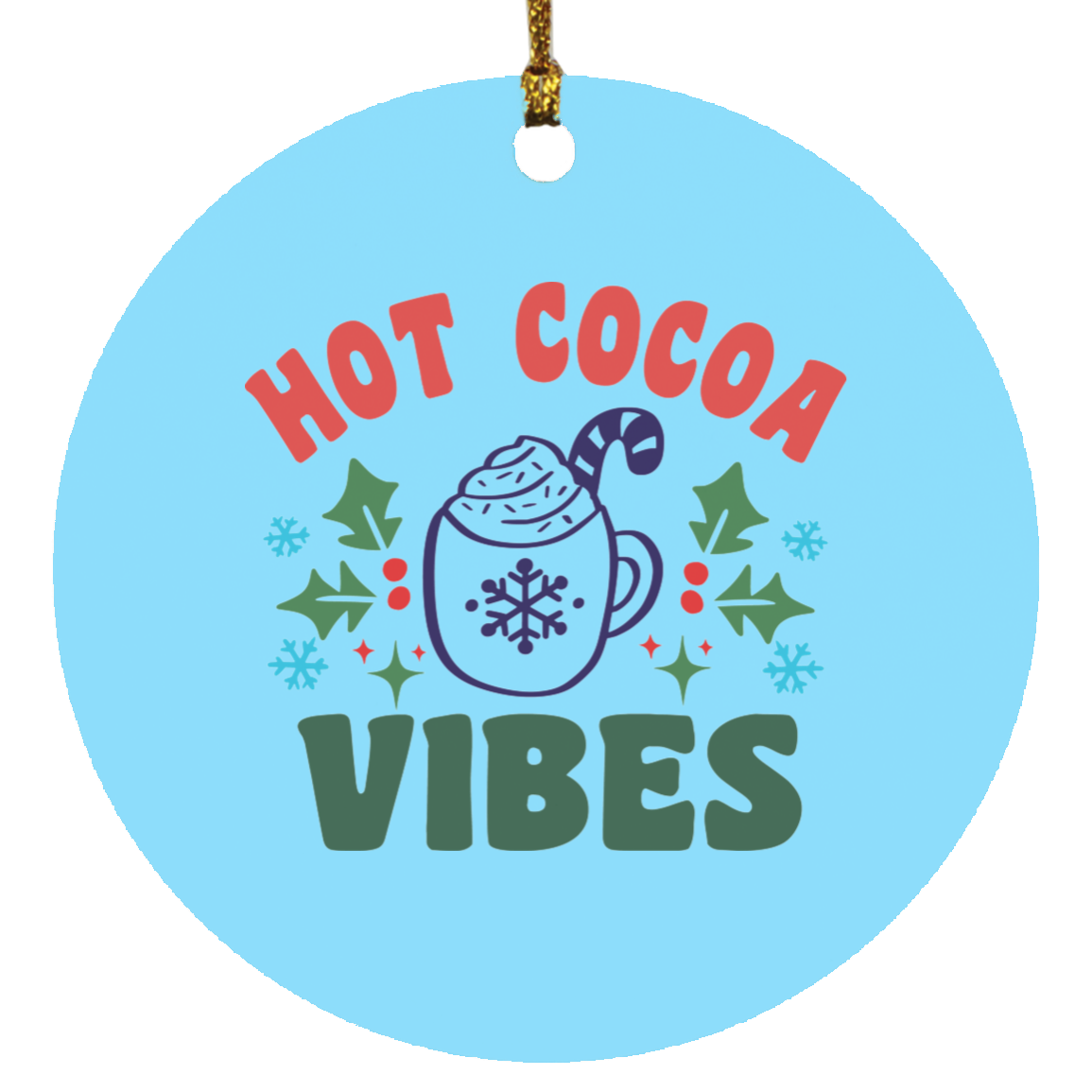 Hot Cocoa Circle Ornament