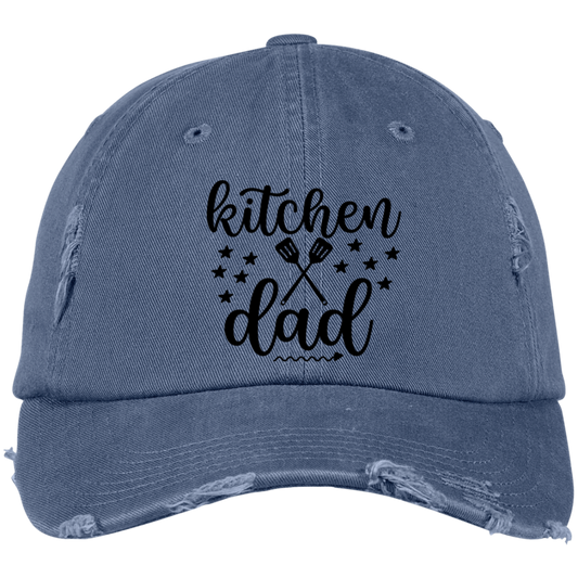 Kitchen Embroidered Distressed Dad Cap