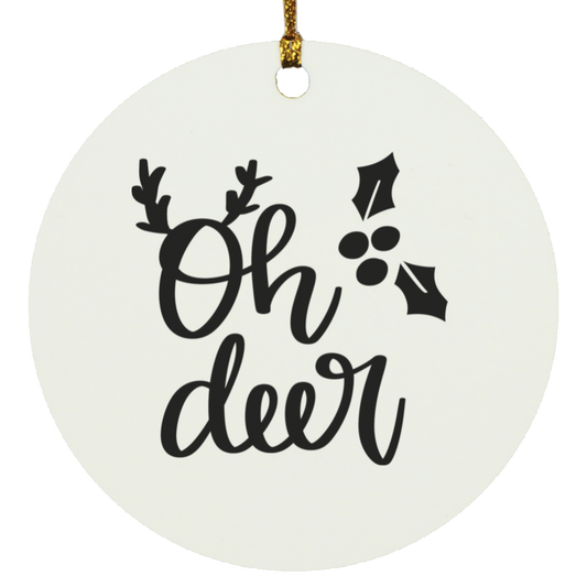 Oh Deer Circle Ornament