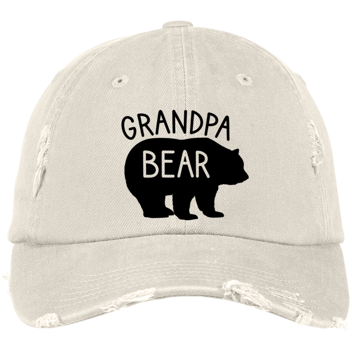 Grandpa Embroidered Distressed Dad Cap