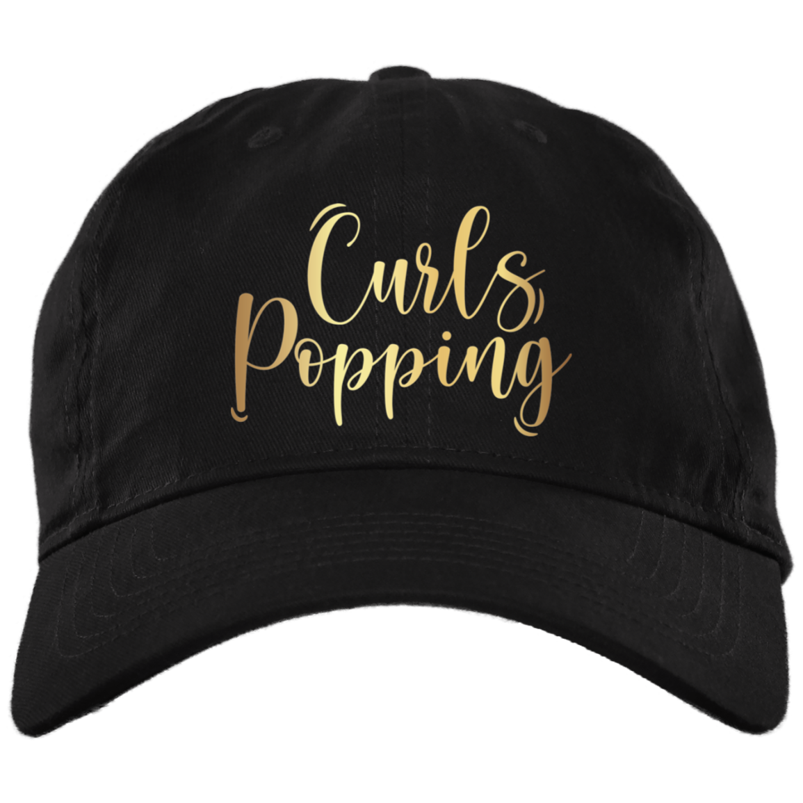 Curls Embroidered Brushed Twill Unstructured Dad Cap