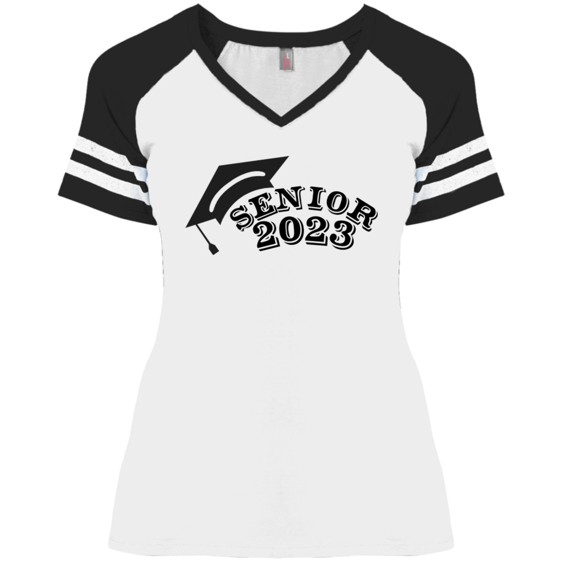 2023 Black Ladies' Game V-Neck T-Shirt