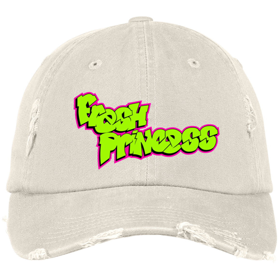 Princess Embroidered Distressed Dad Cap