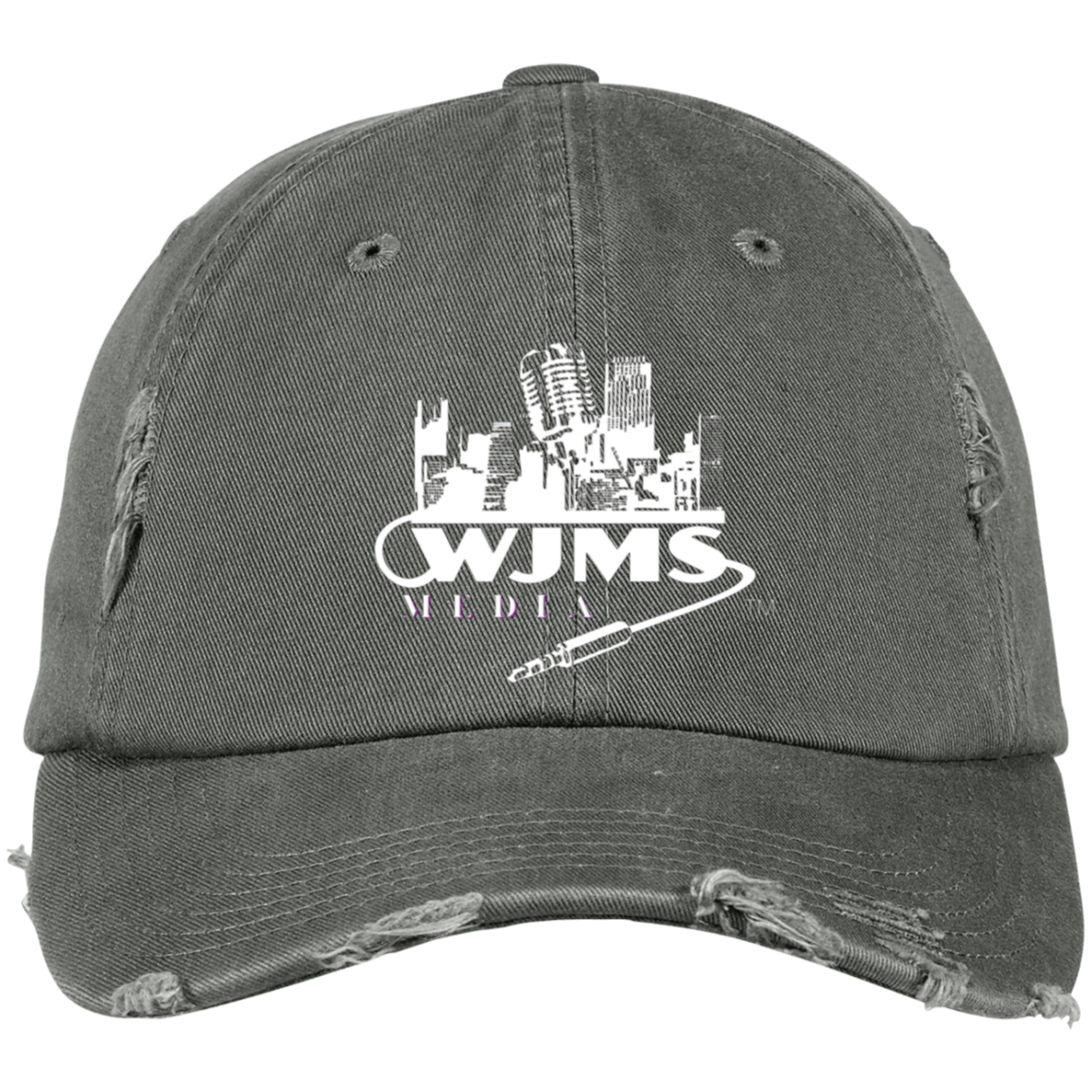 WJMS Embroidered Distressed Dad Cap