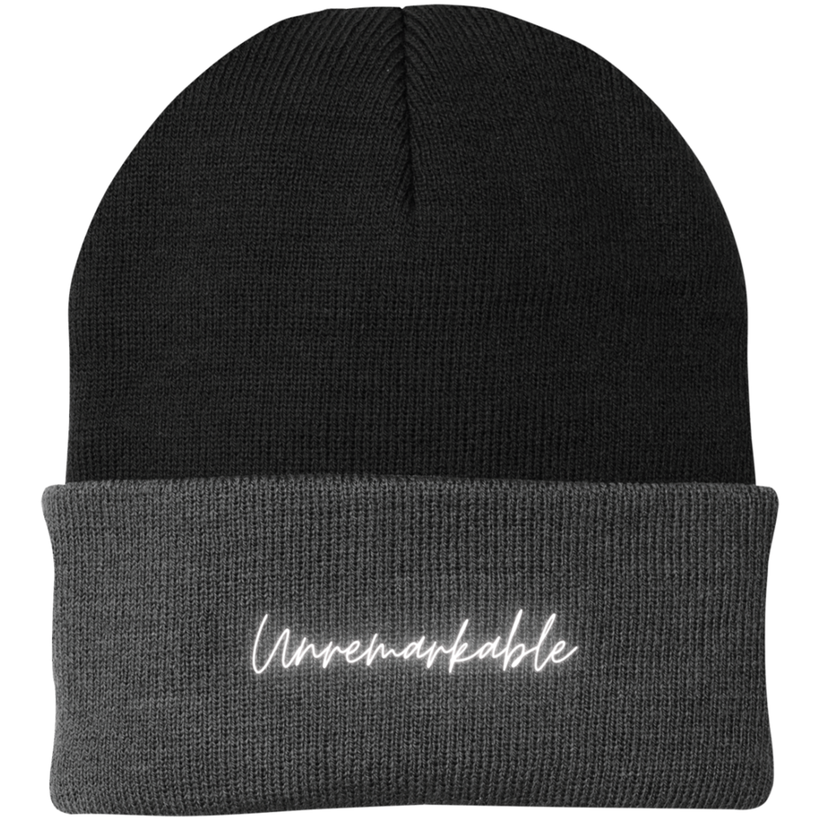 Unremarkable  Embroidered Knit Cap