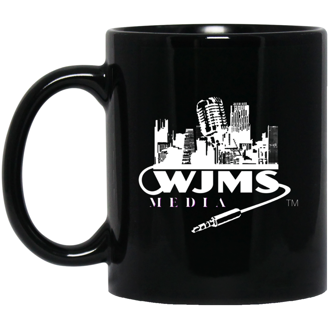 WJMS 11 oz. Black Mug