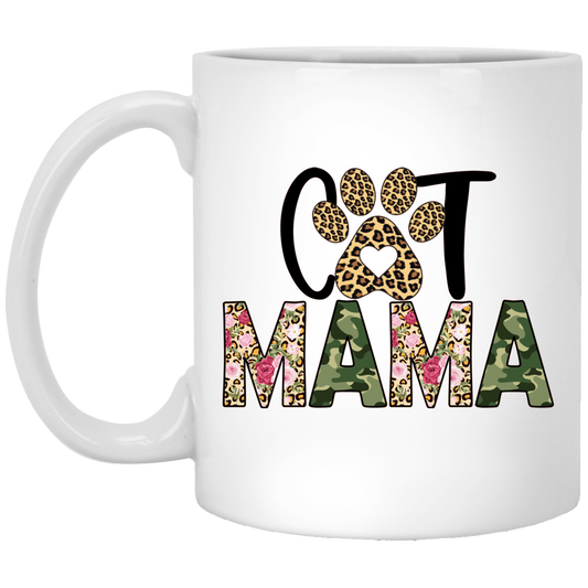 Cat Mama 11 oz. White Mug