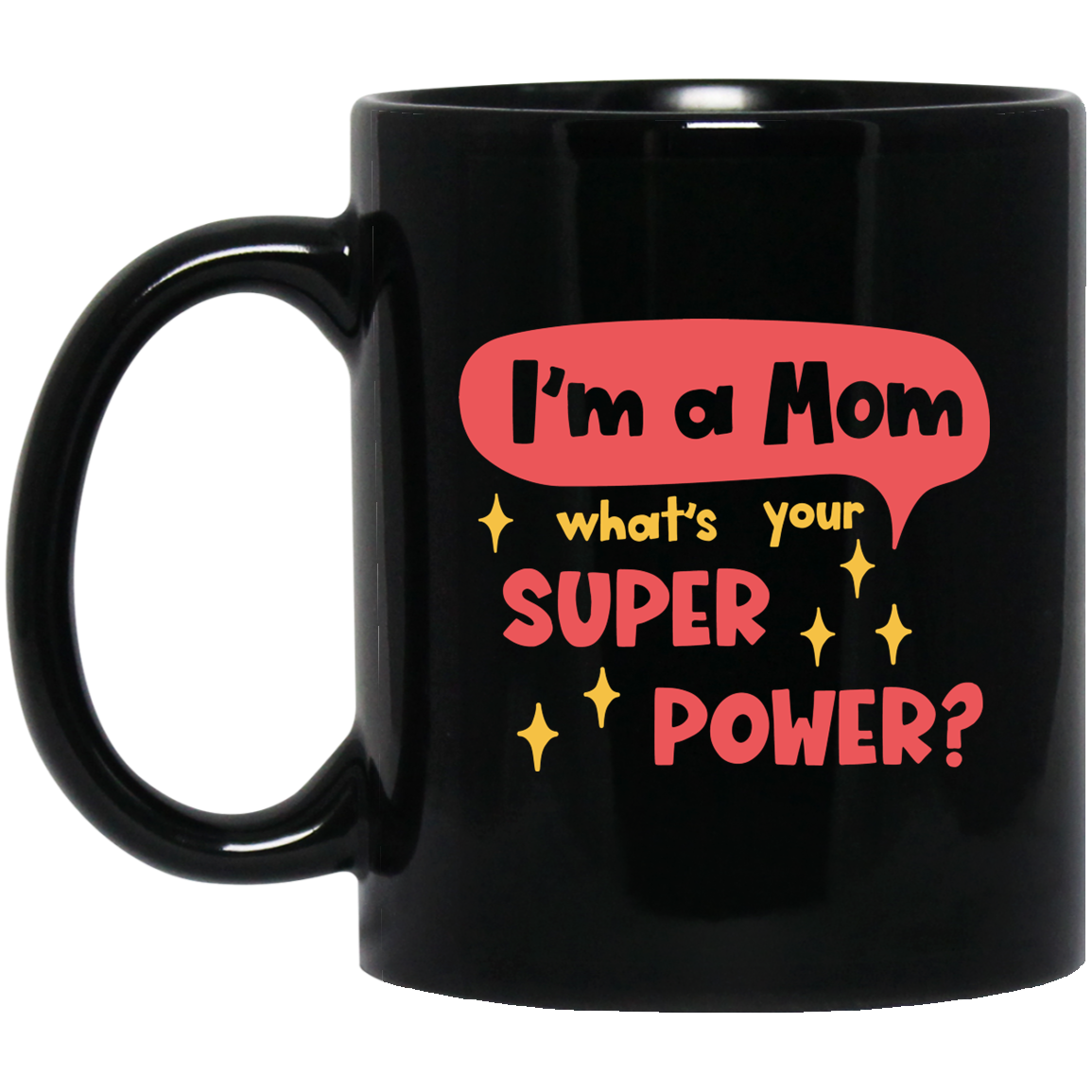 Super Power 11 oz. Black Mug