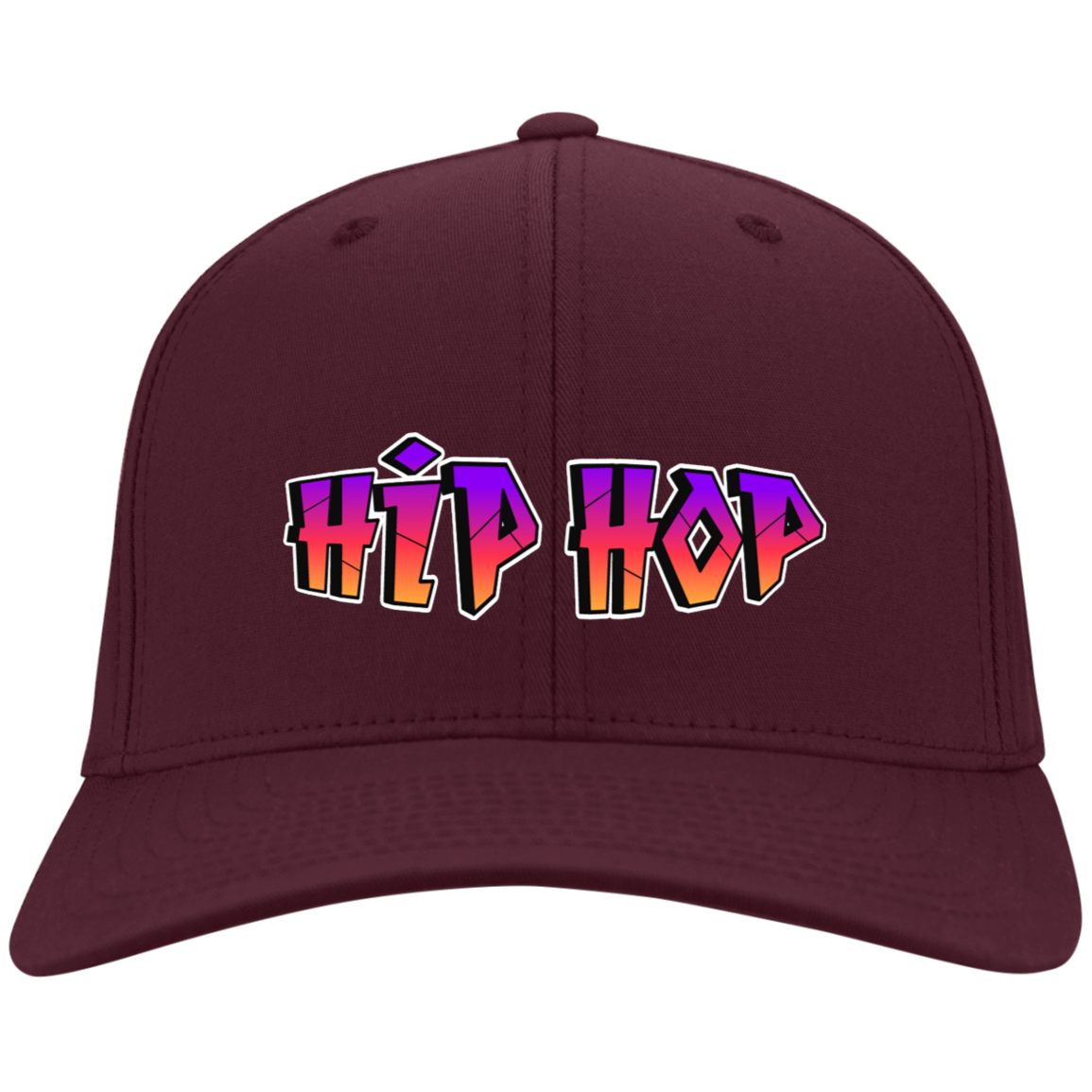 HipHop Embroidered Flex Fit Twill Baseball Cap