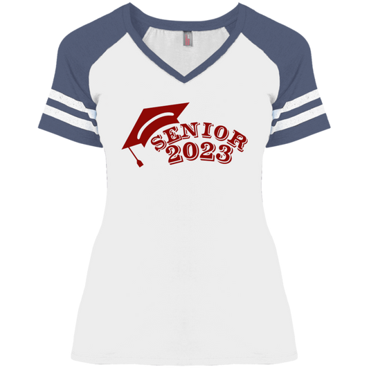 2023 Red Ladies' Game V-Neck T-Shirt