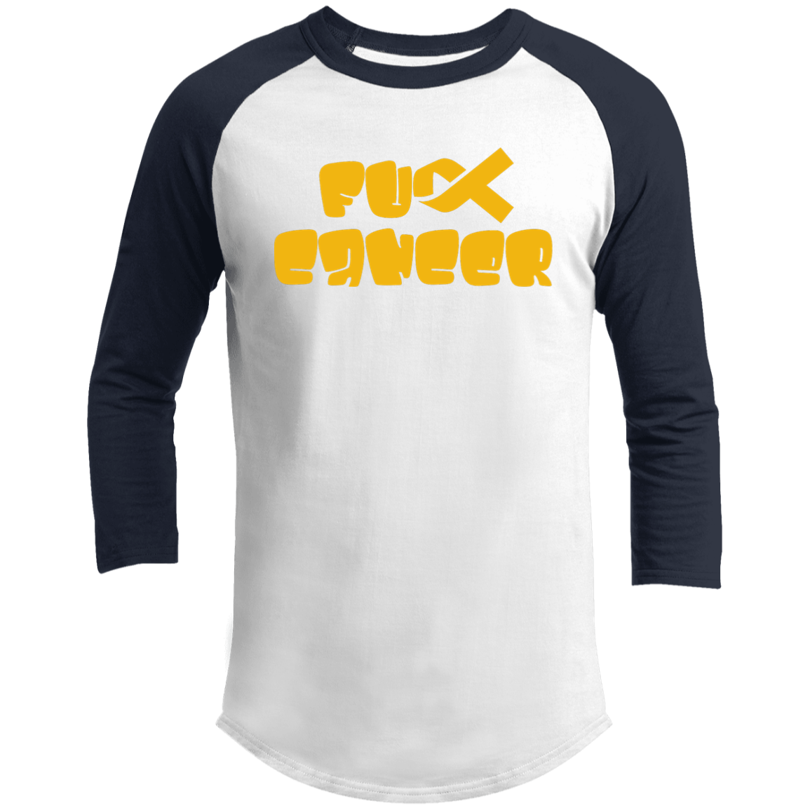 FCancer Gold Raglan Sleeve Shirt