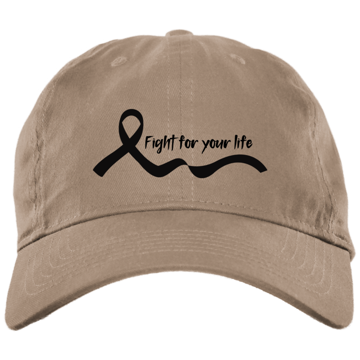 Fight Embroidered Brushed Twill Unstructured Dad Cap