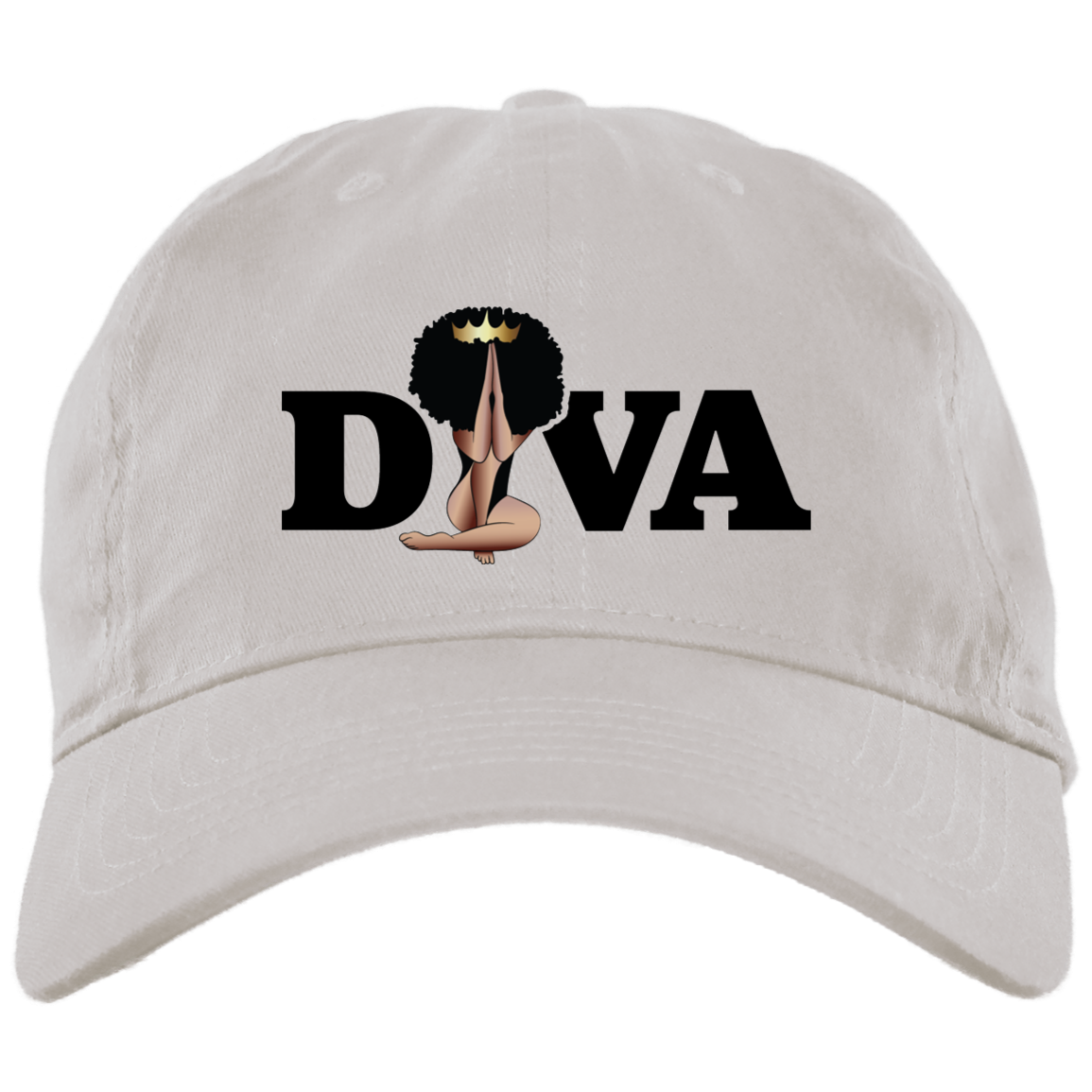 Diva Embroidered Brushed Twill Unstructured Dad Cap