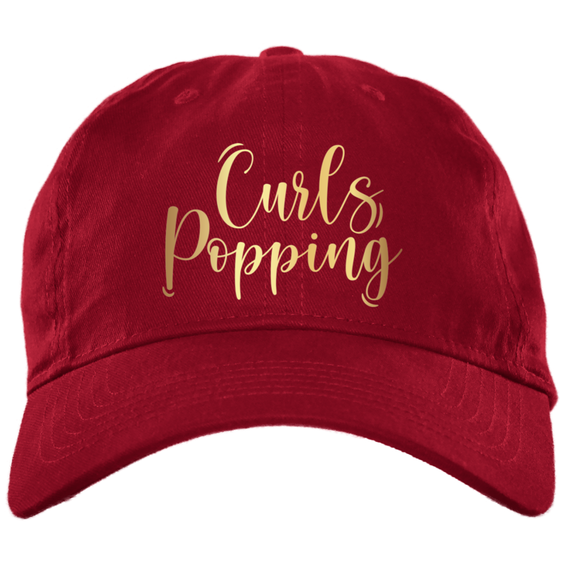 Curls Embroidered Brushed Twill Unstructured Dad Cap