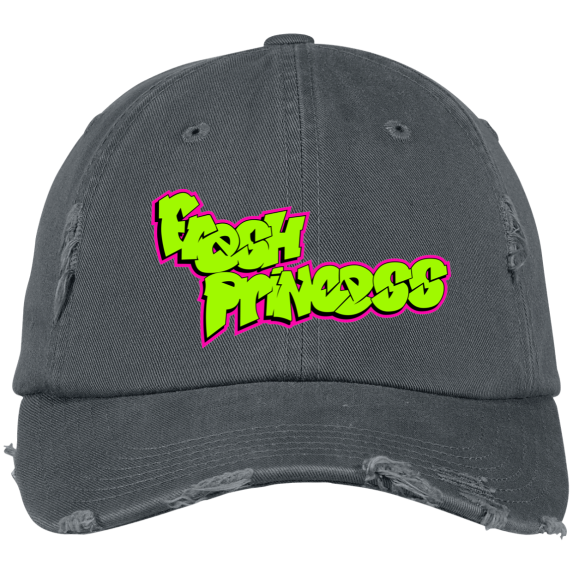 Princess Embroidered Distressed Dad Cap