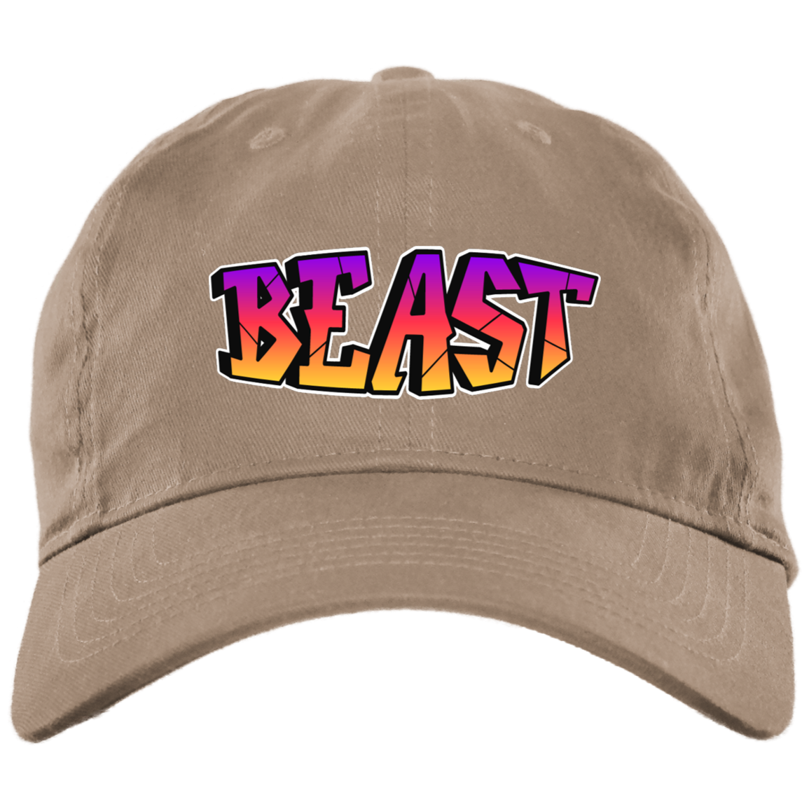 Beast Embroidered Brushed Twill Unstructured Dad Cap