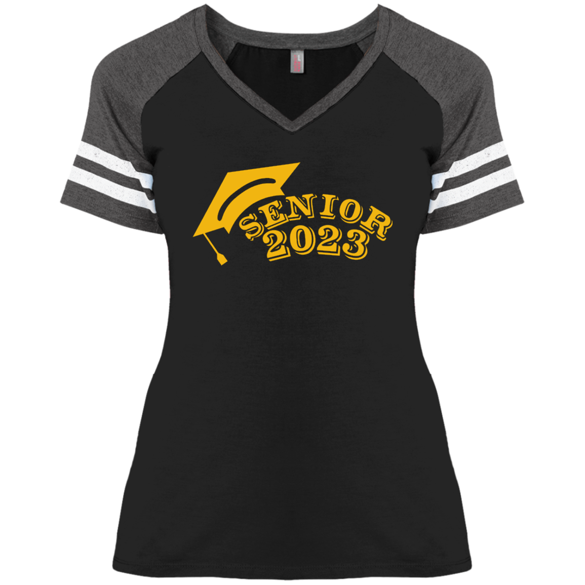 2023 Gold Ladies' Game V-Neck T-Shirt