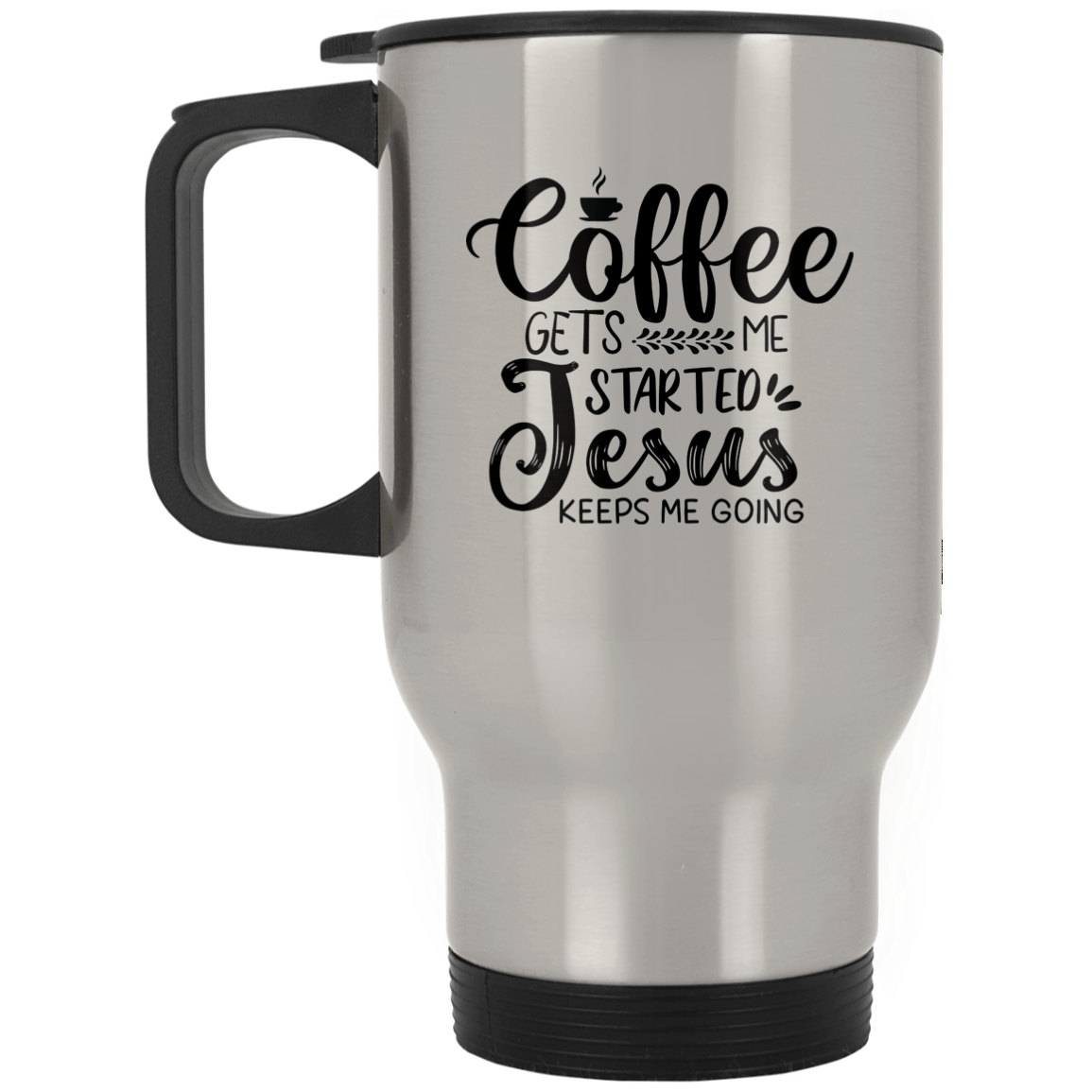 Coffee Silver Stainless Travel Mug