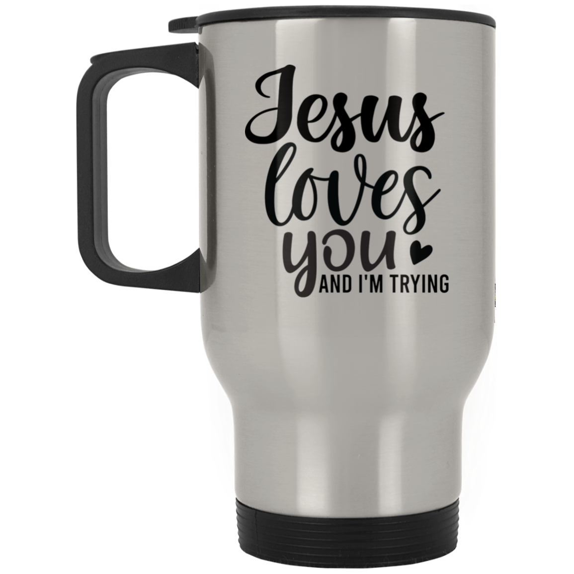 Jesus Silver Stainless Travel Mug