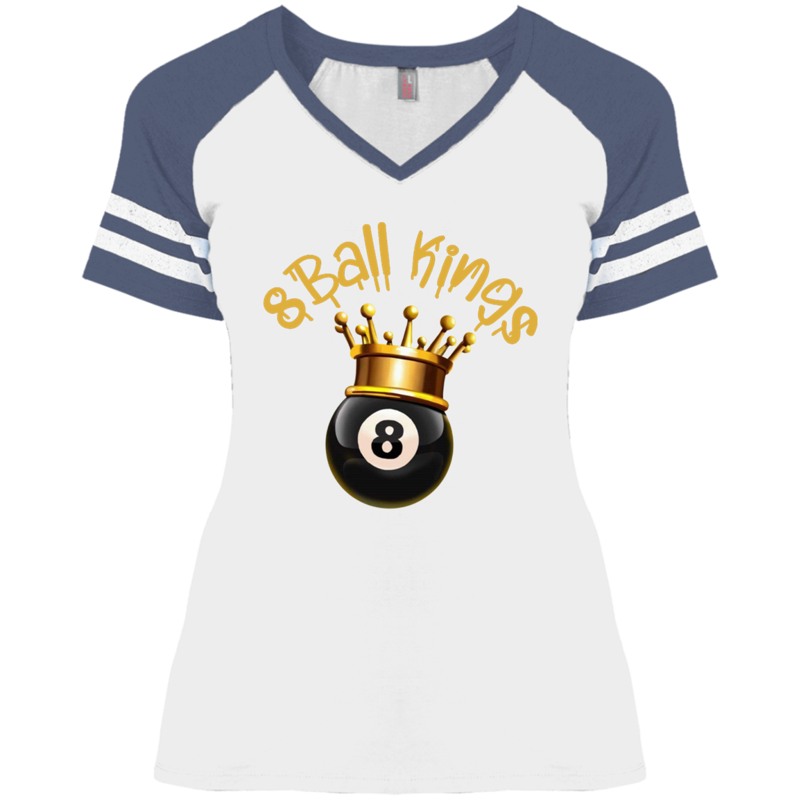 8Ball Gold Ladies' Game V-Neck T-Shirt