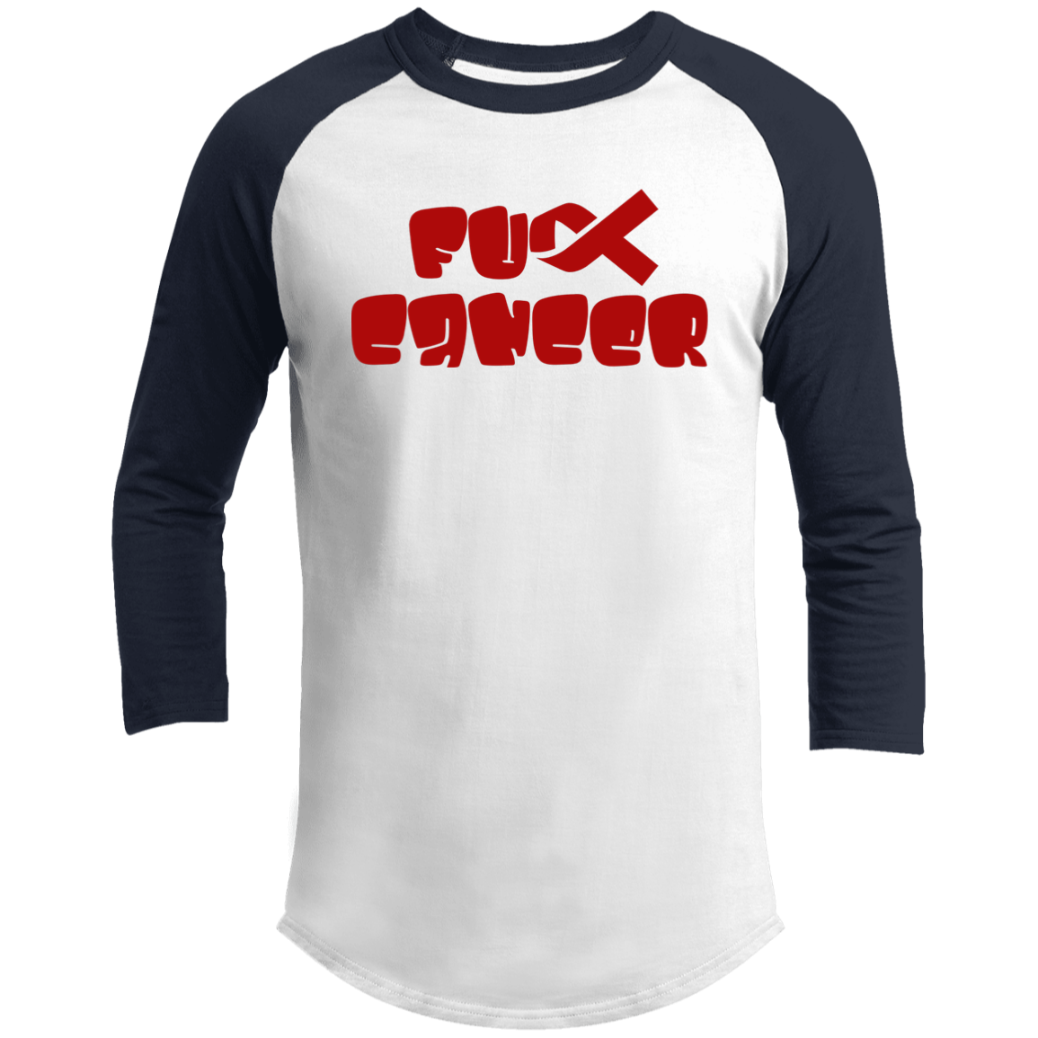 FCancer Red 3/4 Raglan Sleeve Shirt