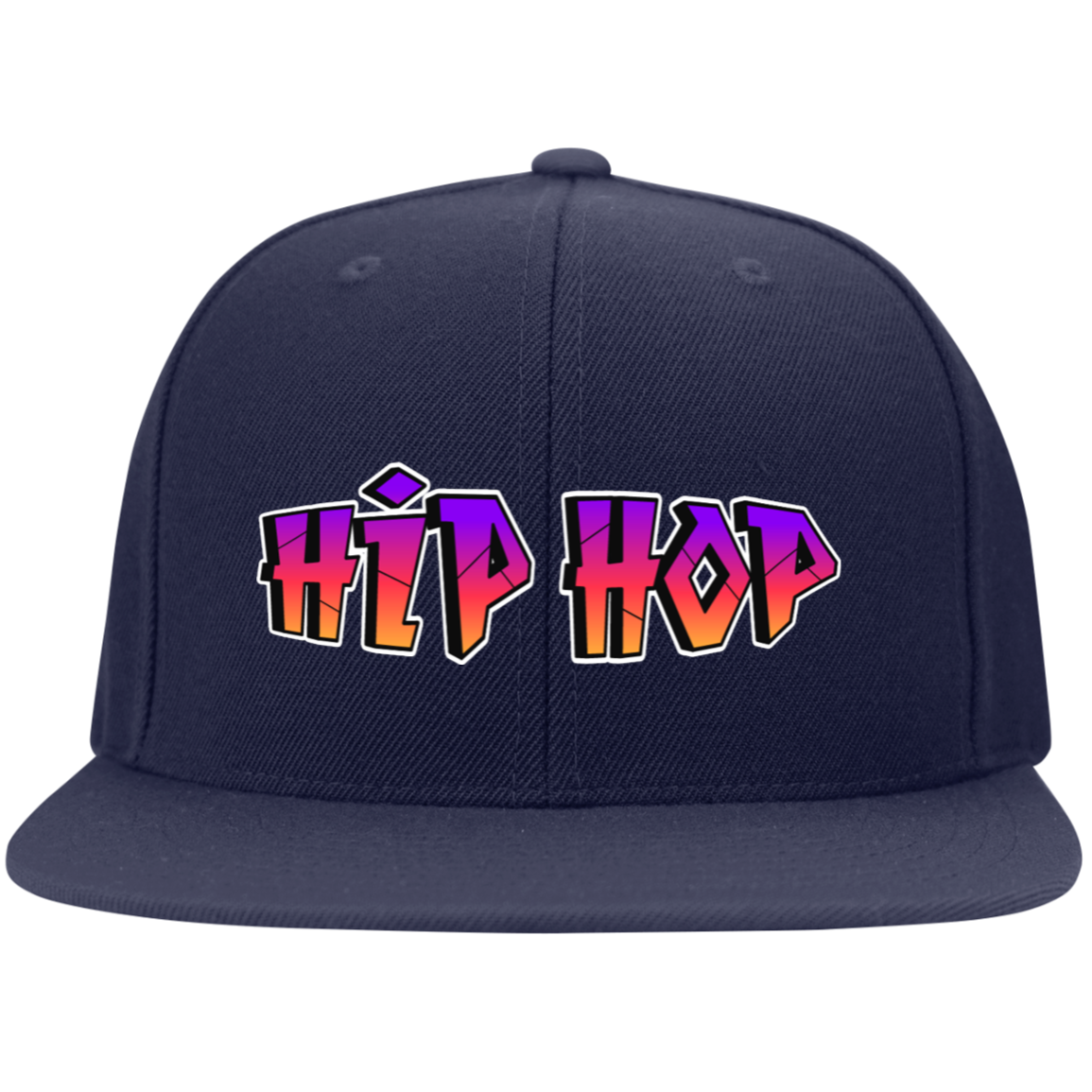 HipHop Embroidered Flat Bill High-Profile Snapback Hat