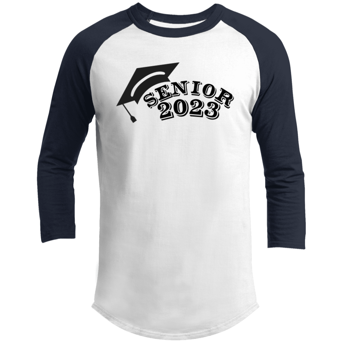2023 Black 3/4 Raglan Sleeve Shirt