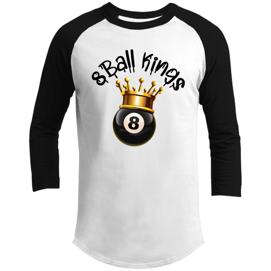 8Ball Black  3/4 Raglan Sleeve Shirt