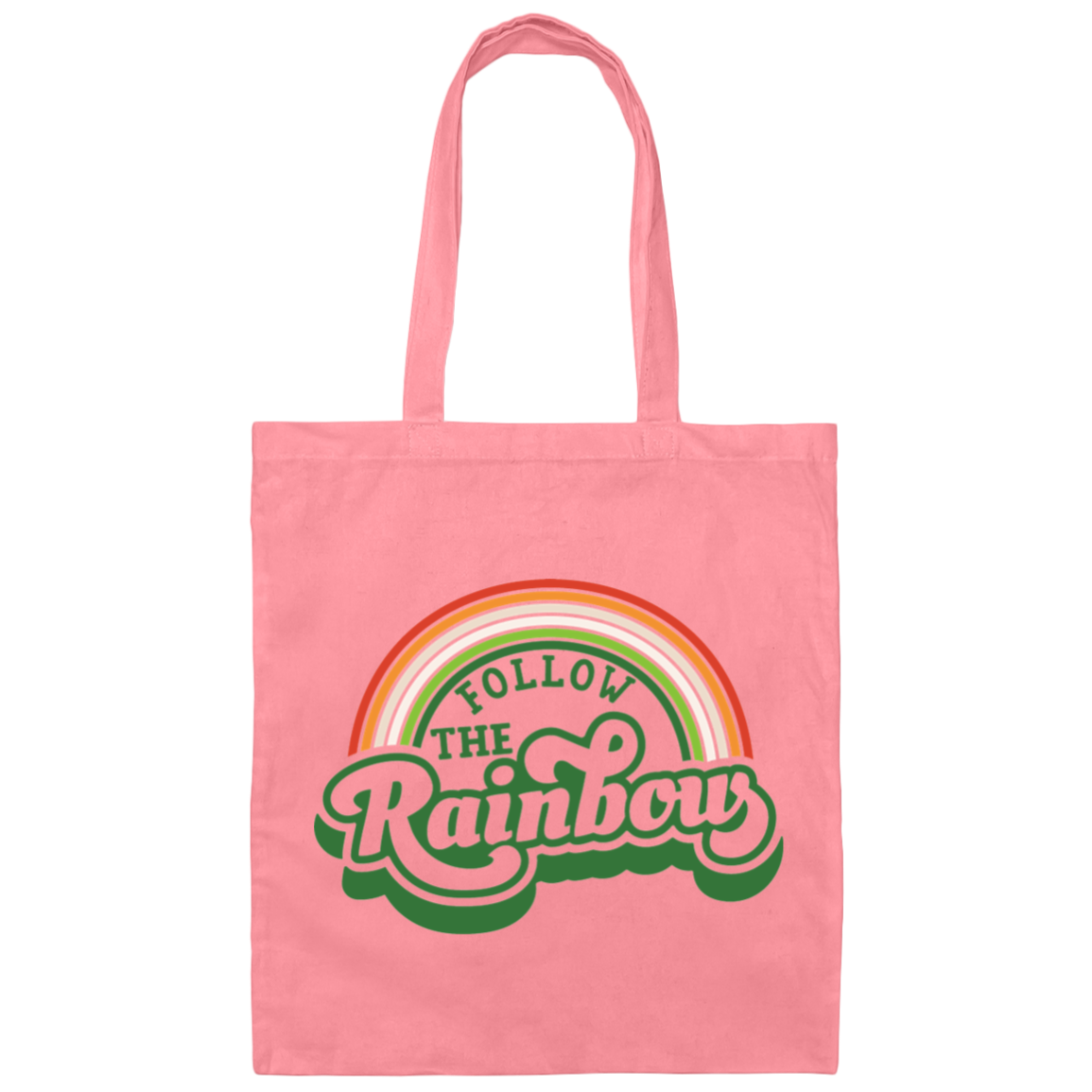 Rainbow Canvas Tote Bag