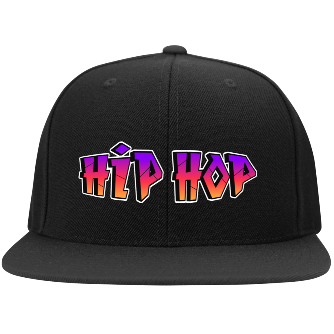 HipHop Embroidered Flat Bill High-Profile Snapback Hat