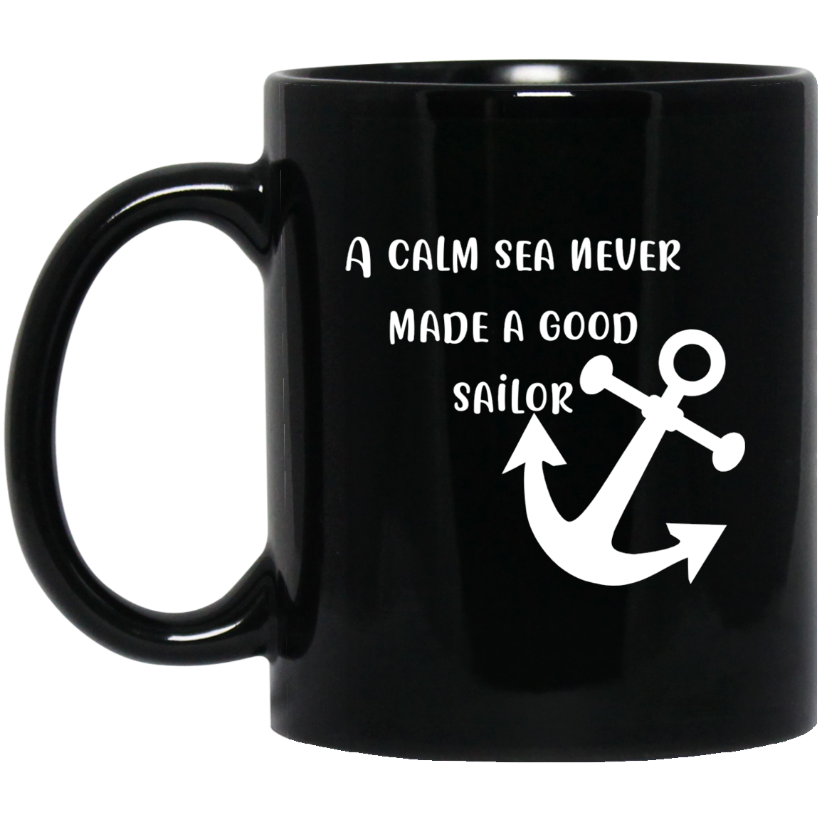 Sea 11 oz. Black Mug