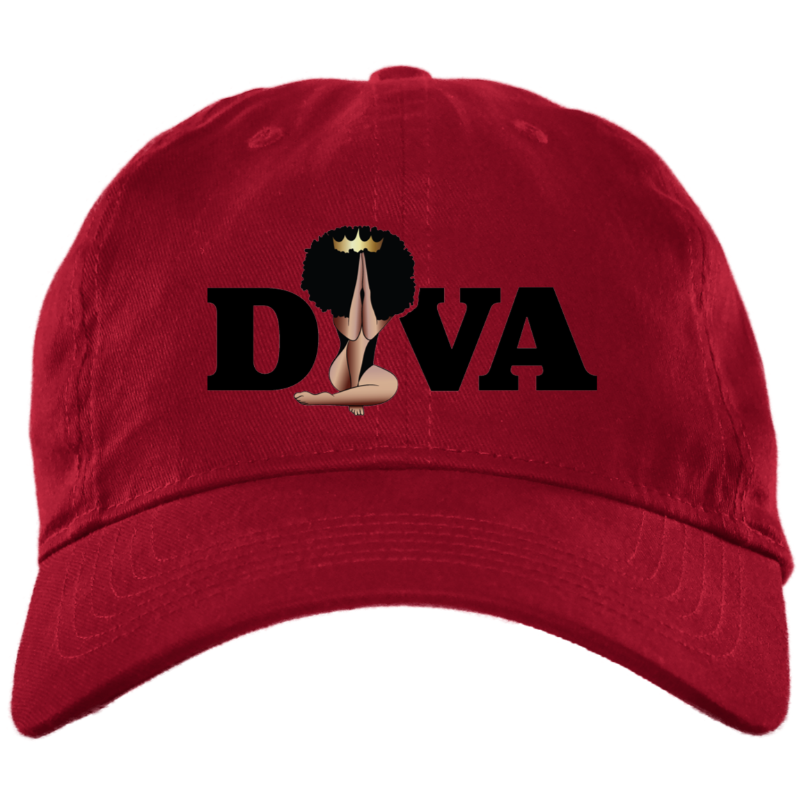 Diva Embroidered Brushed Twill Unstructured Dad Cap