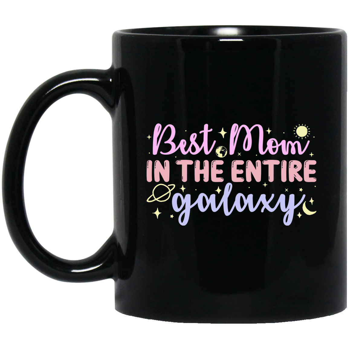 Best Mom 11 oz. Black Mug