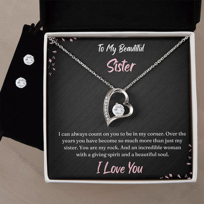 Beautiful Sister Heart Necklace