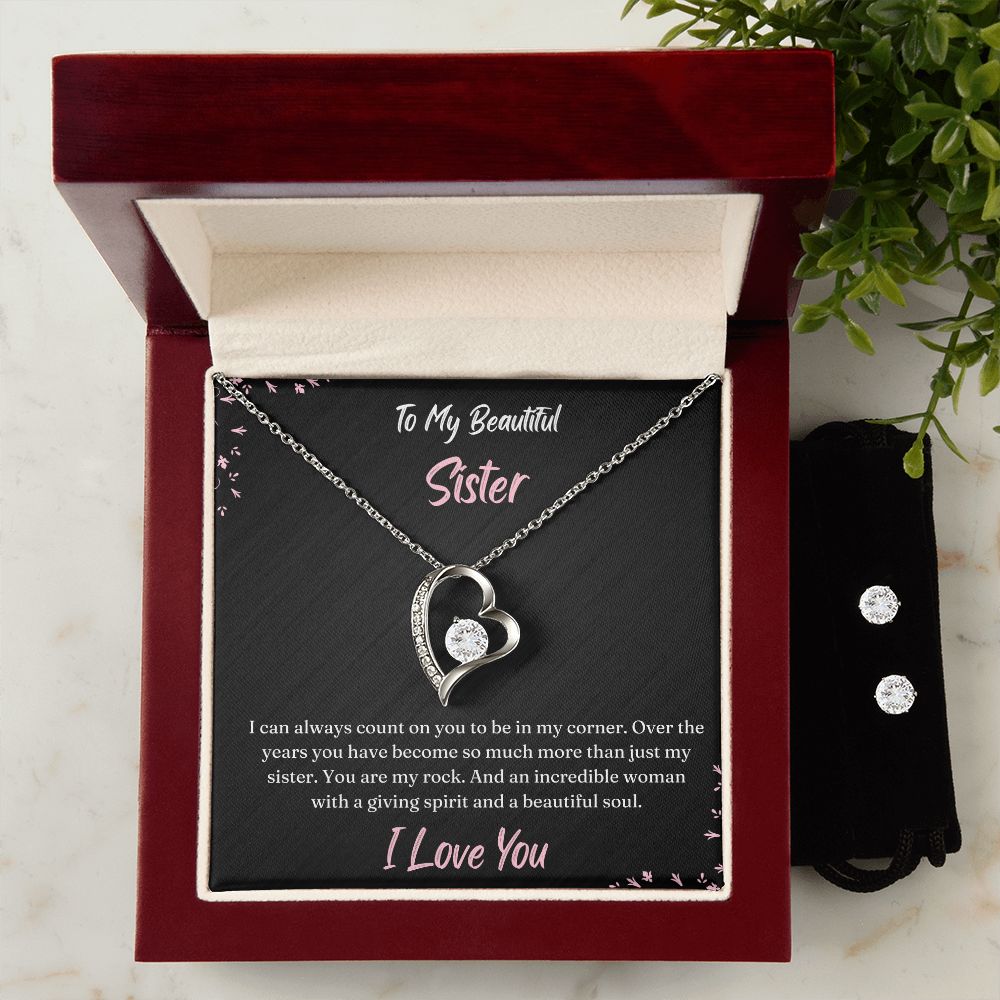 Beautiful Sister Heart Necklace